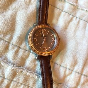 Fossil Watch with Brown Leather Band